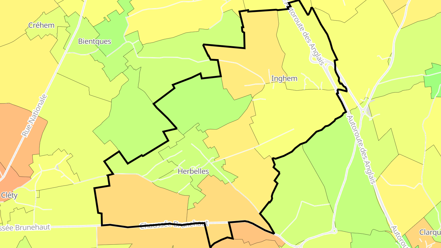 Carte des prix de l'immobilier Bellinghem
