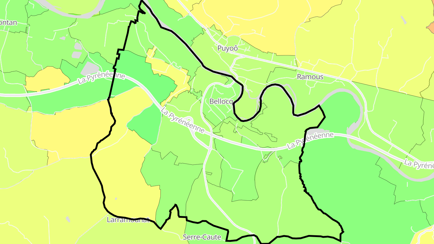 Carte des prix de l'immobilier Bellocq