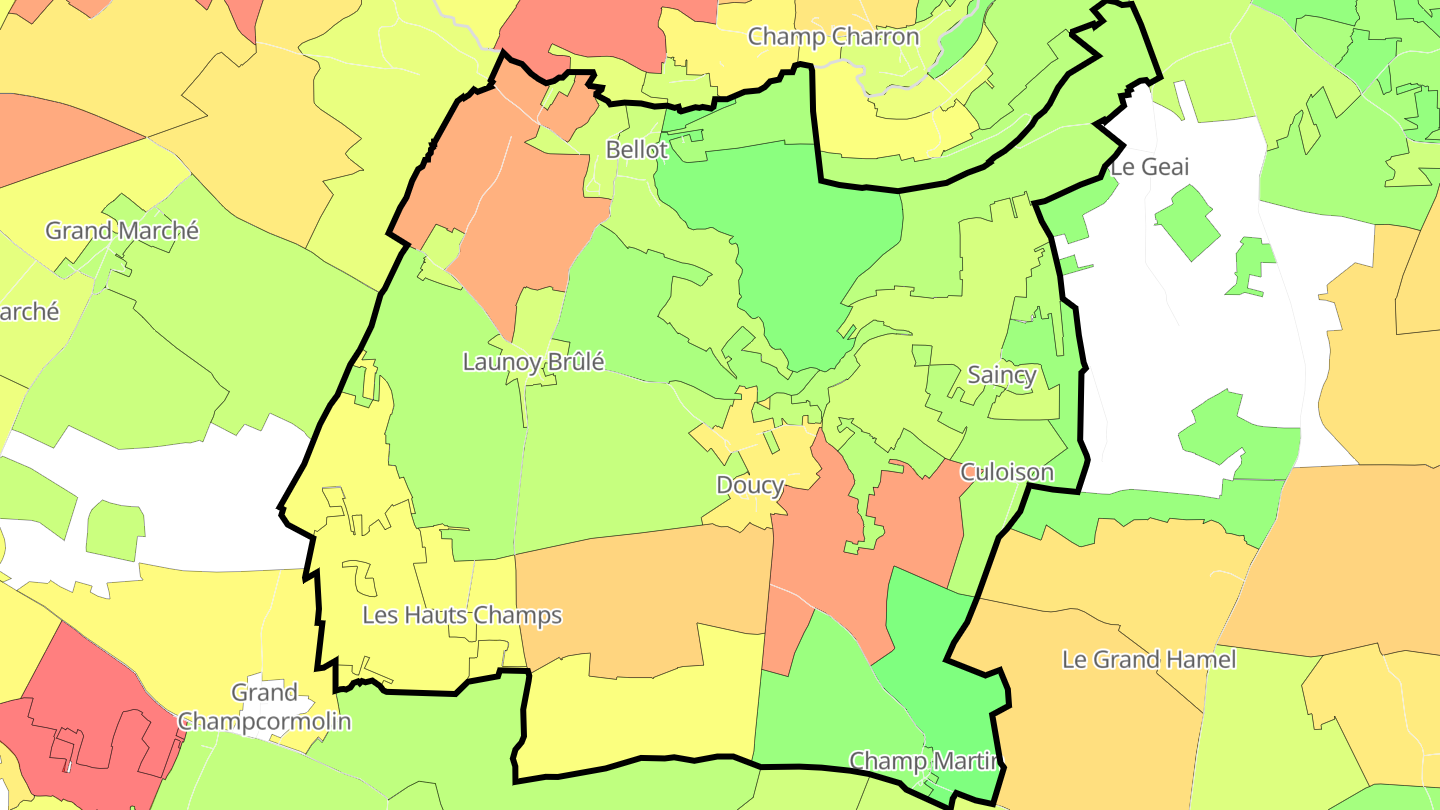 Carte des prix de l'immobilier Bellot