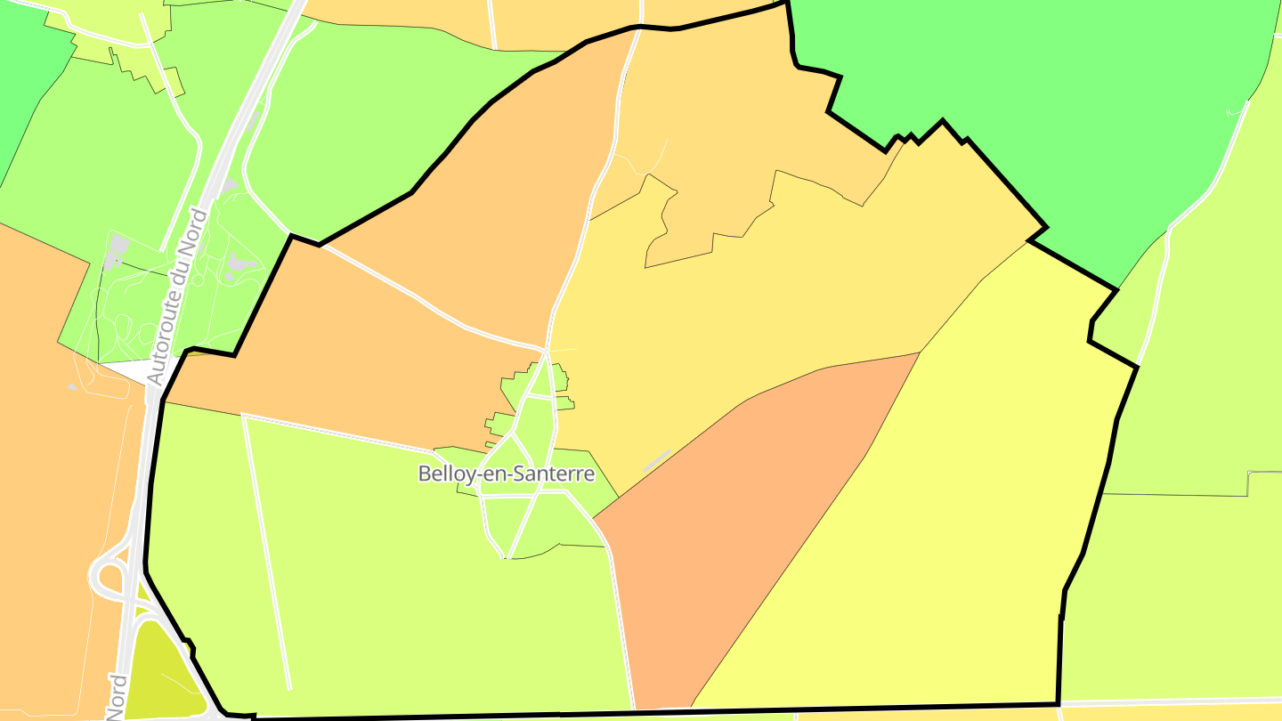Carte des prix de l'immobilier Belloy-en-Santerre