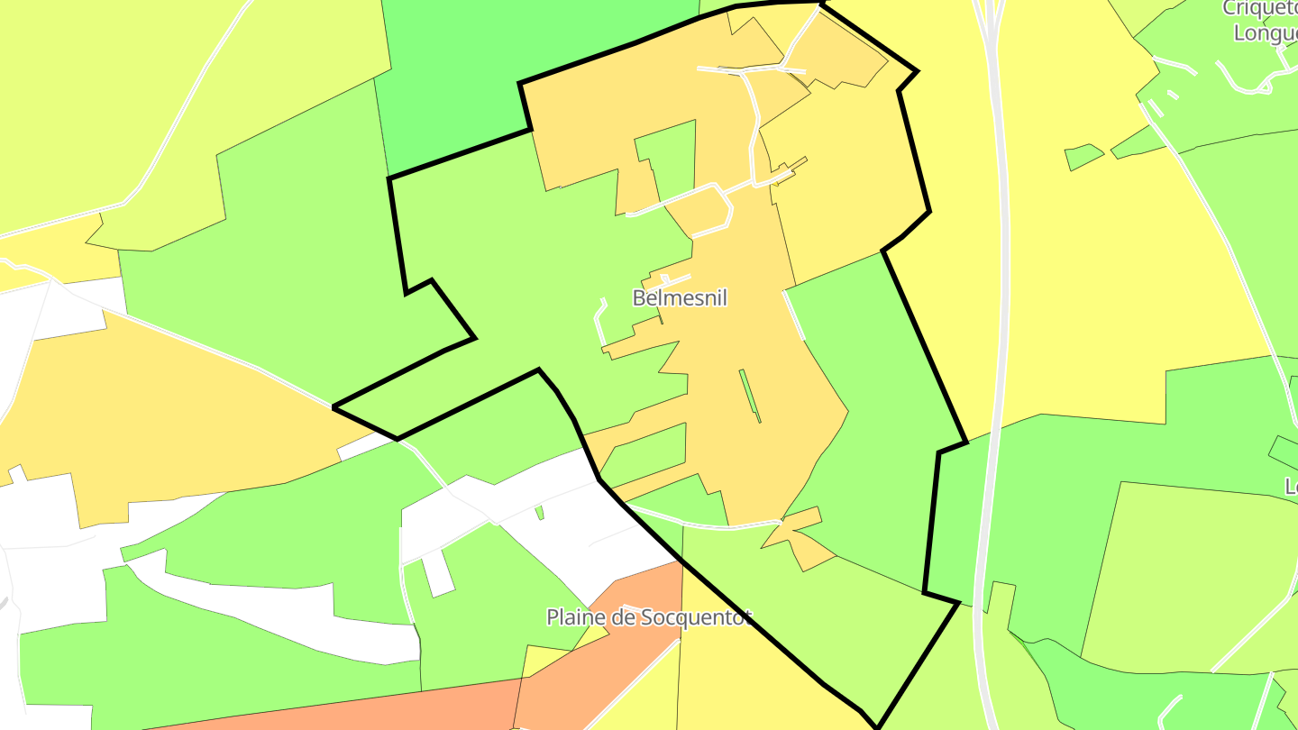 Carte des prix de l'immobilier Belmesnil