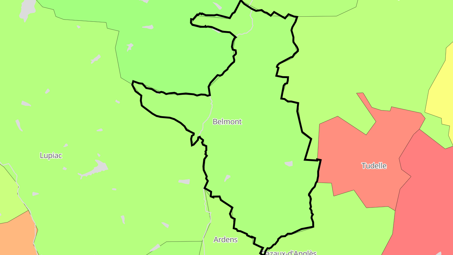 Carte des prix de l'immobilier Belmont