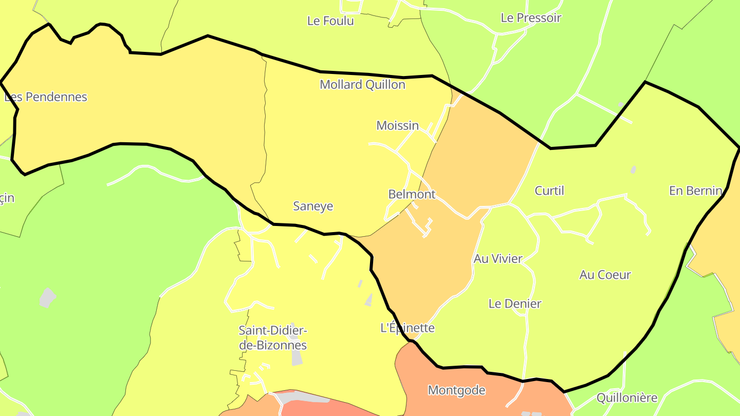 Carte des prix de l'immobilier Belmont