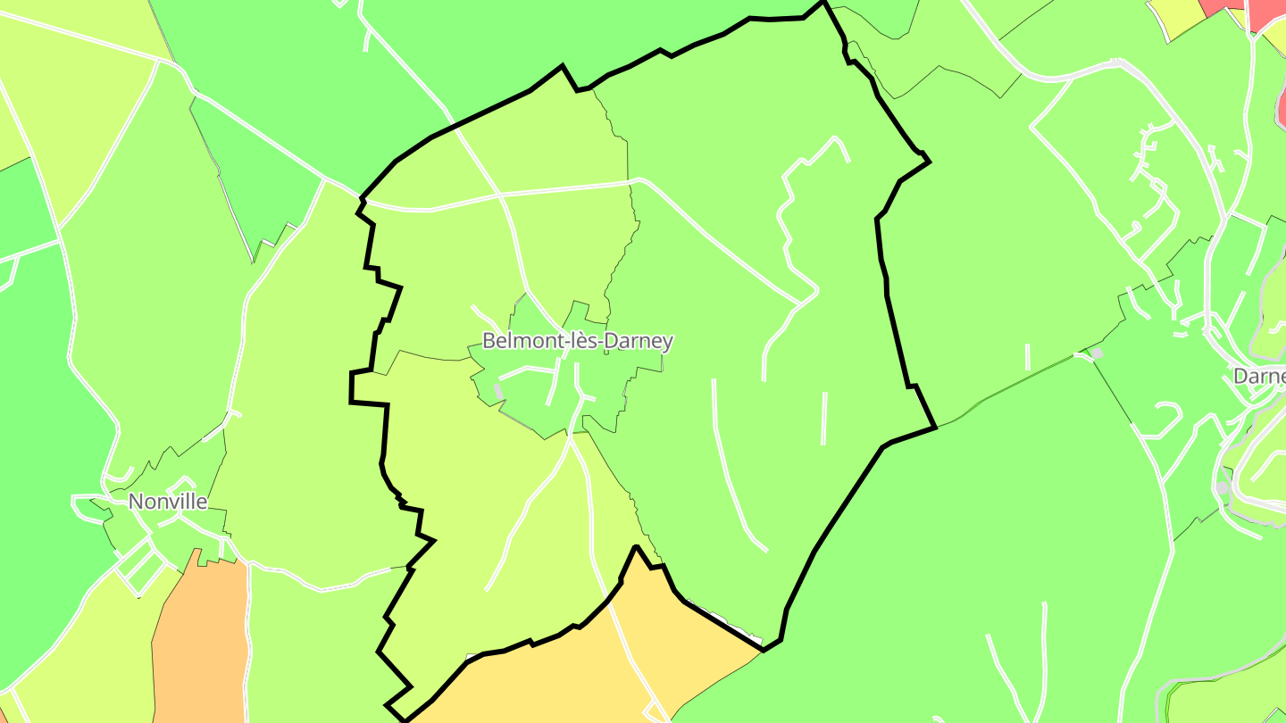 Carte des prix de l'immobilier Belmont-lès-Darney