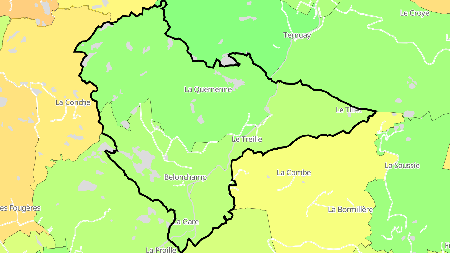 Carte des prix de l'immobilier Belonchamp