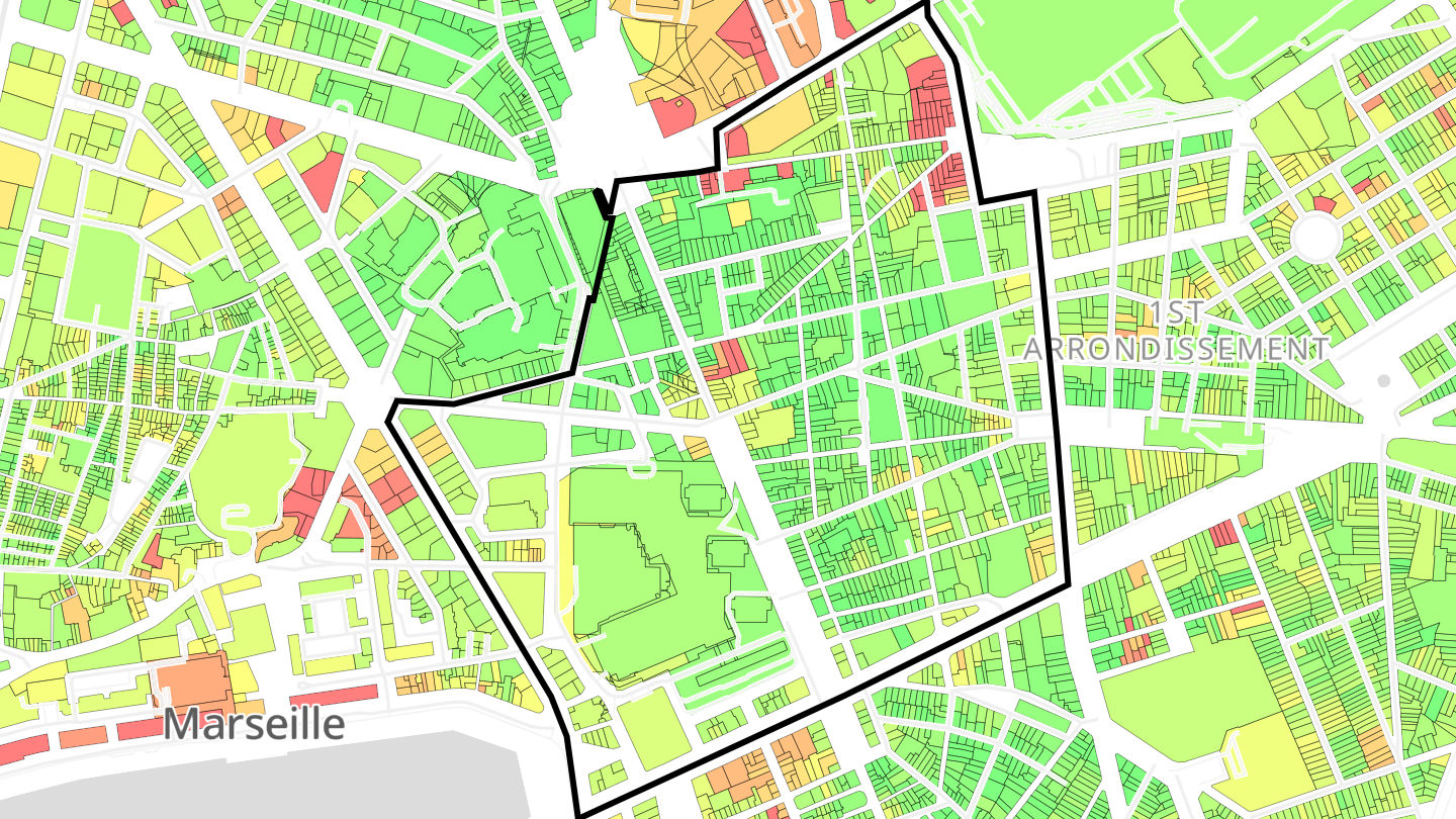 Carte des prix de l'immobilier Belsunce