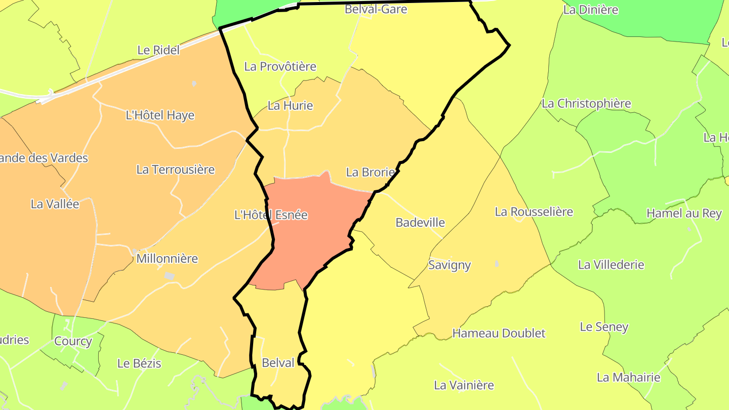 Carte des prix de l'immobilier Belval