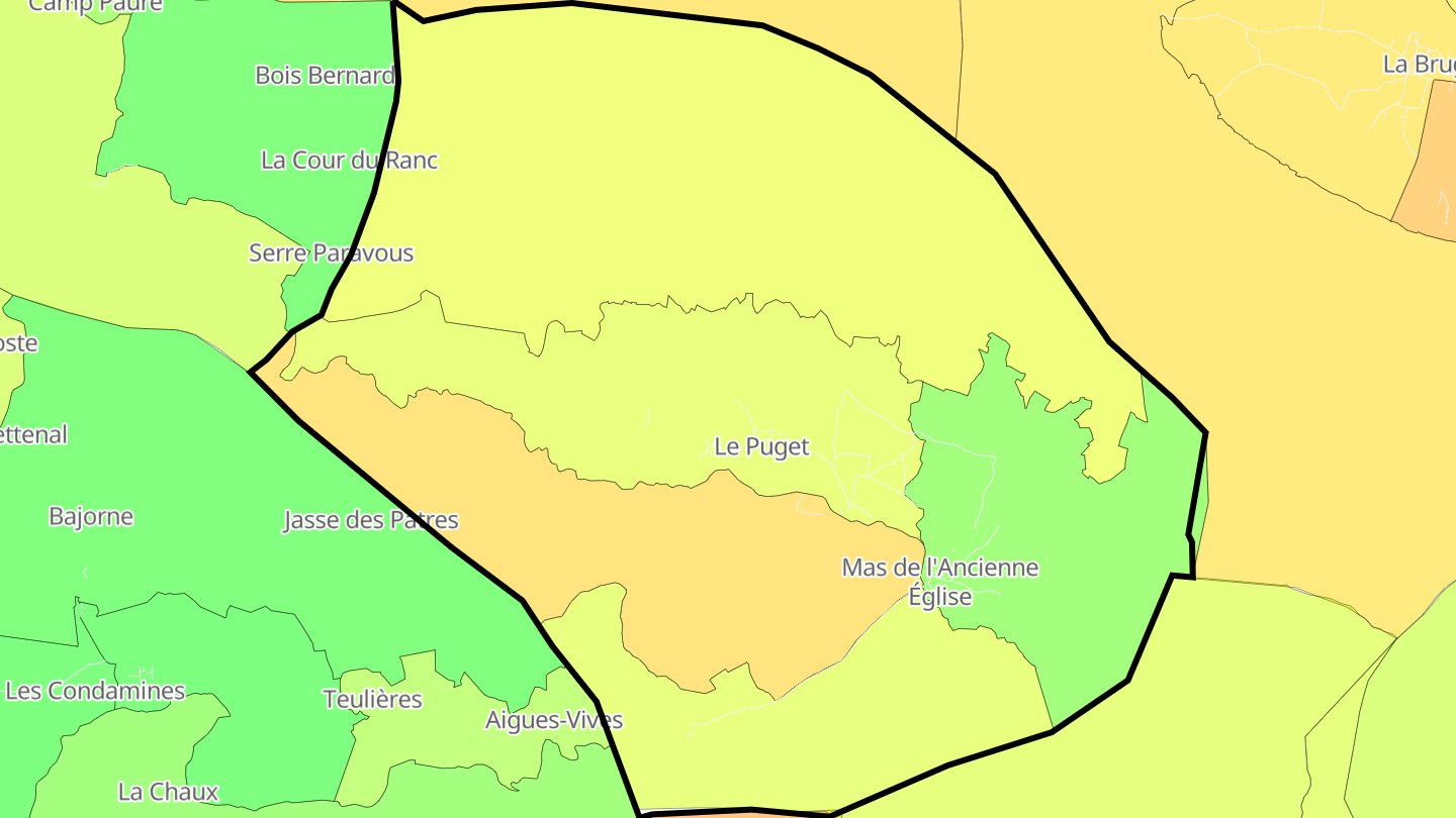 Carte des prix de l'immobilier Belvézet