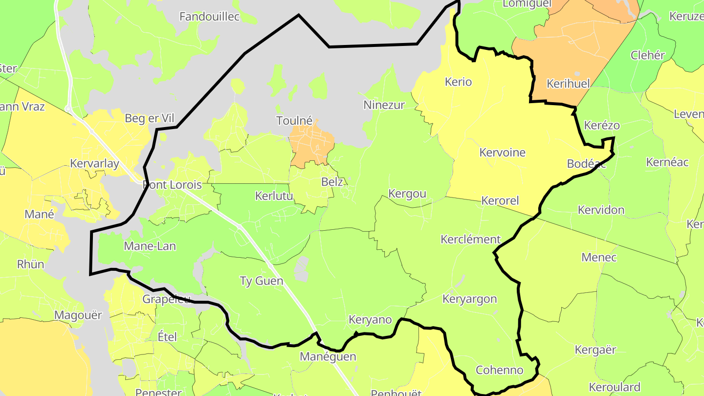 Carte des prix de l'immobilier Belz