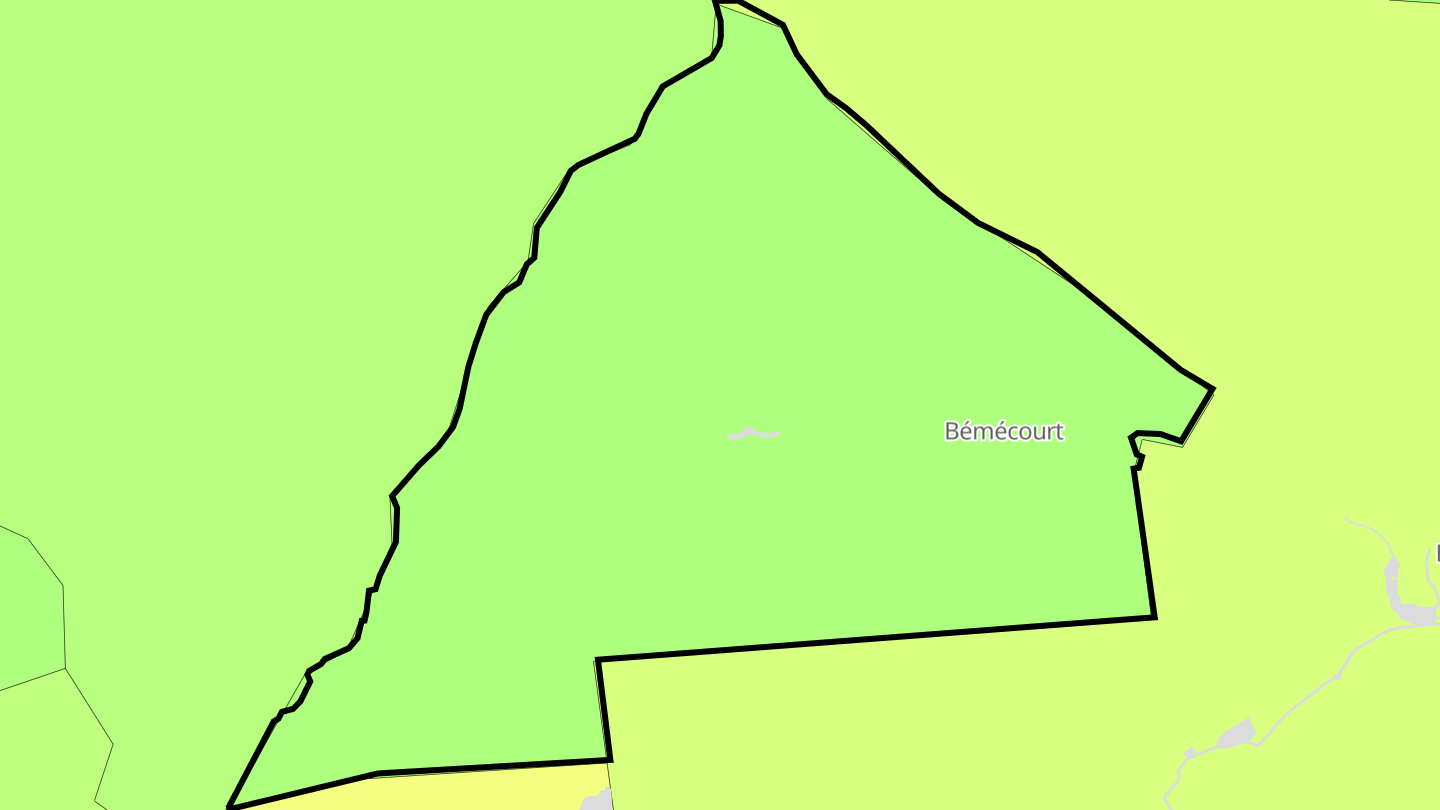 Carte des prix de l'immobilier Bémécourt