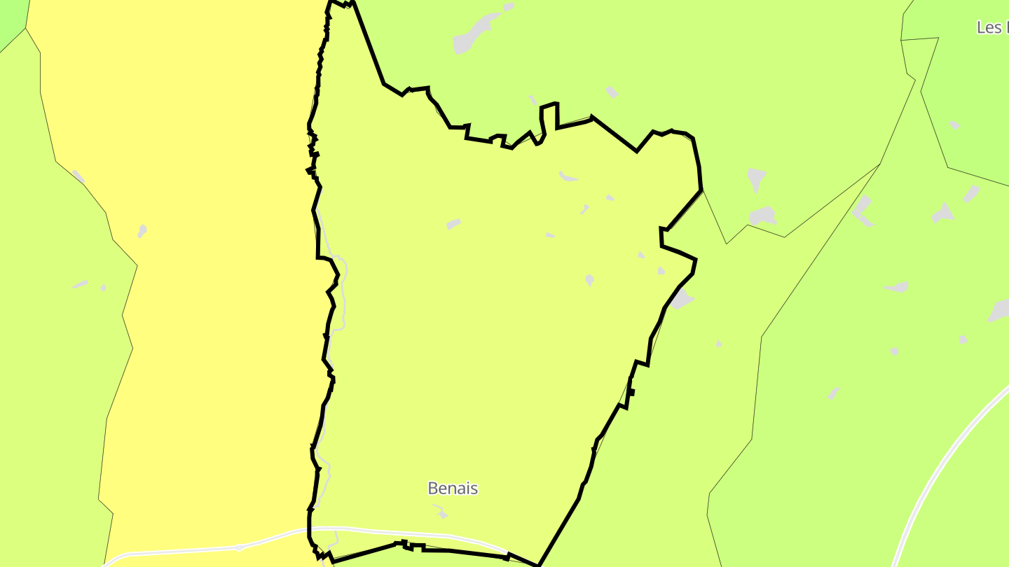 Carte des prix de l'immobilier Benais