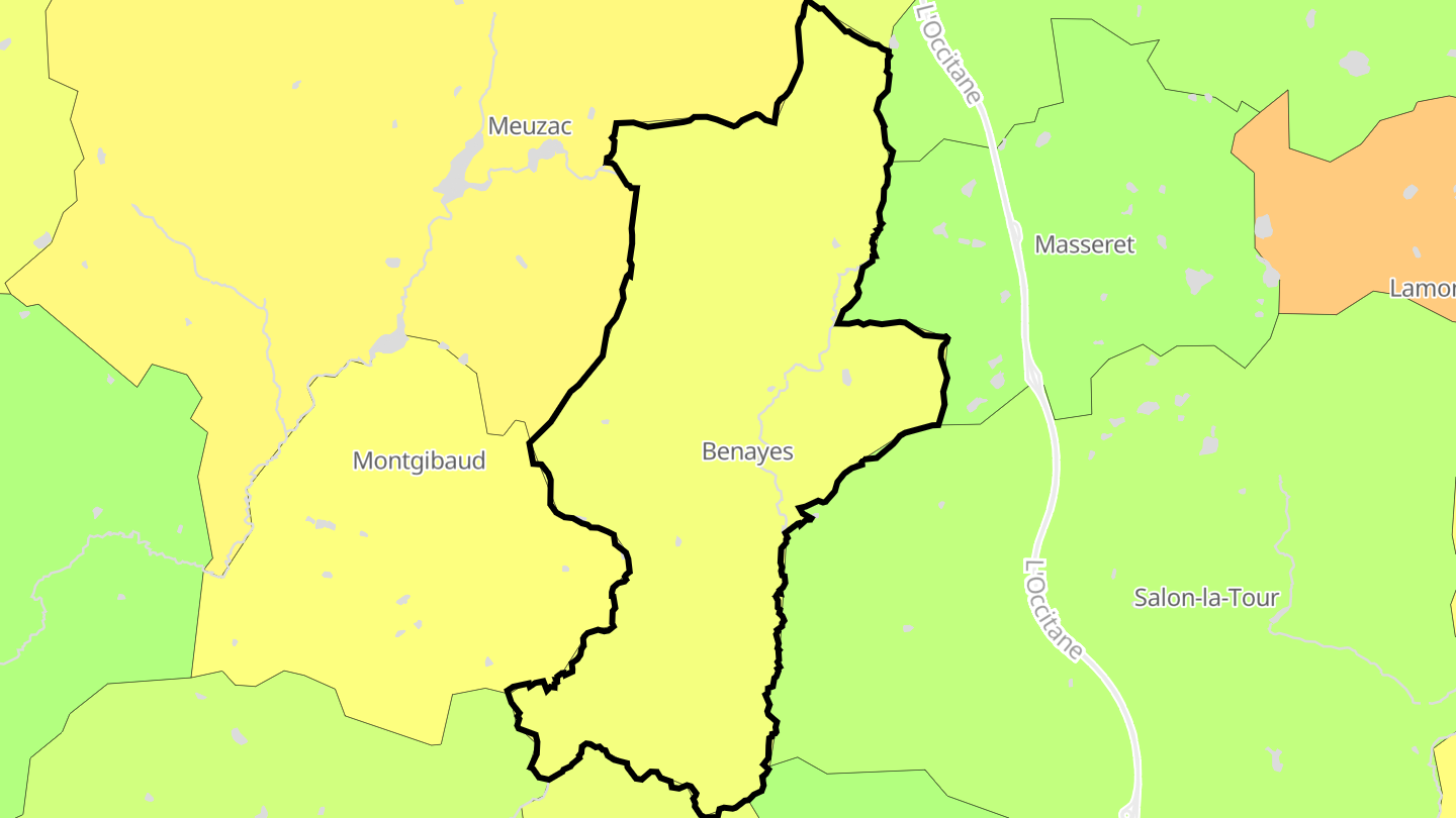 Carte des prix de l'immobilier Benayes