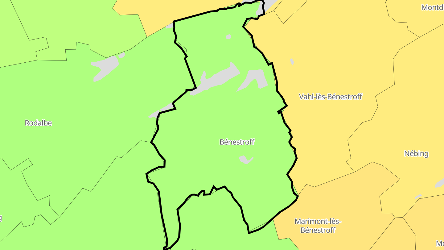 Carte des prix de l'immobilier Bénestroff