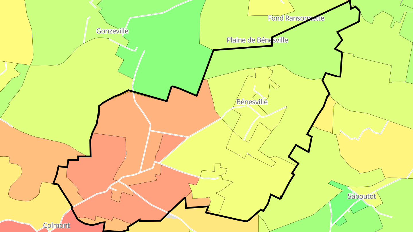 Carte des prix de l'immobilier Bénesville