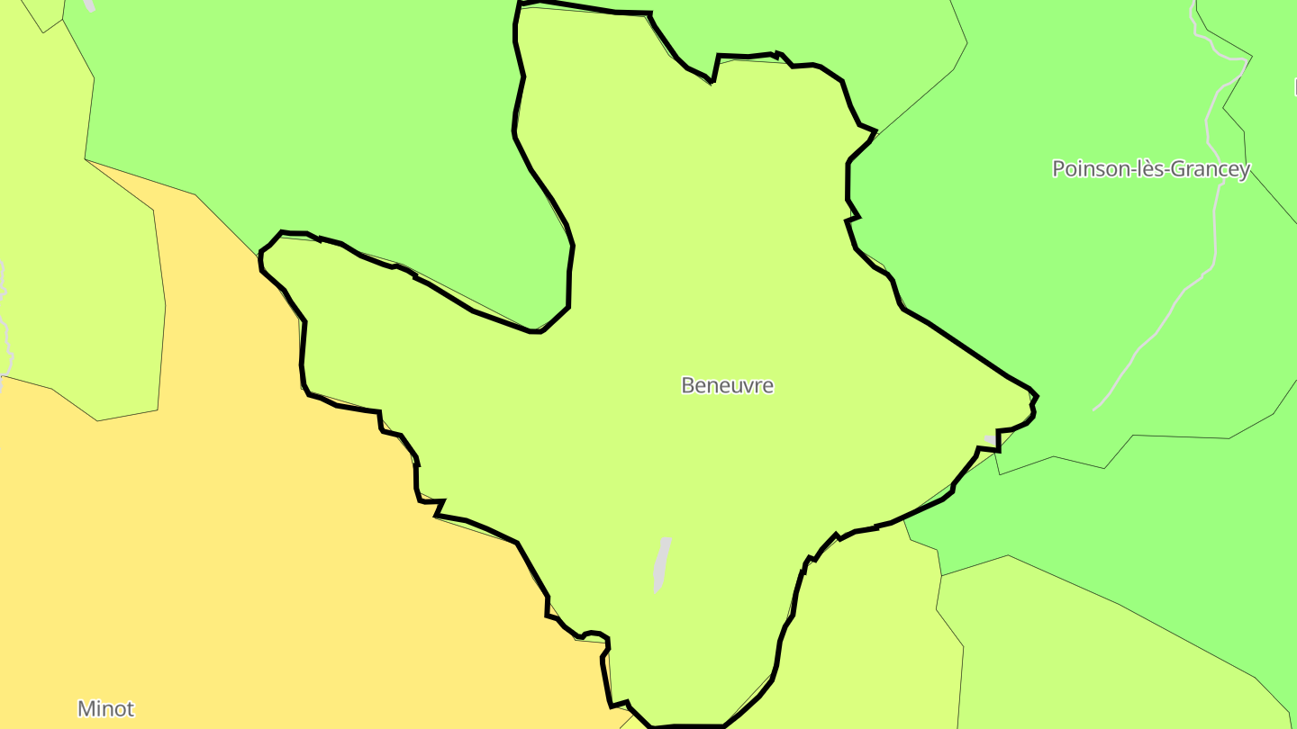 Carte des prix de l'immobilier Beneuvre