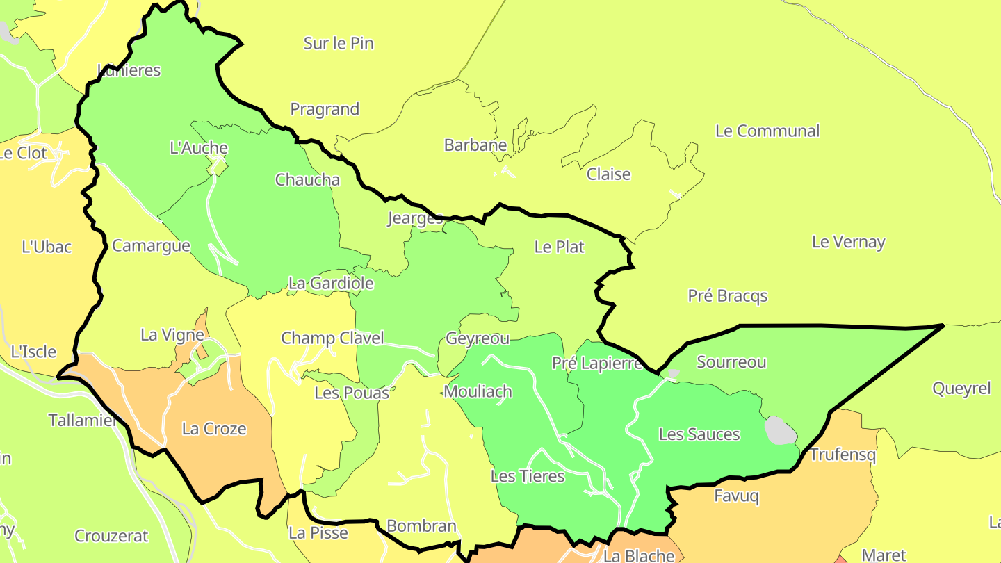 Carte des prix de l'immobilier Bénévent-et-Charbillac