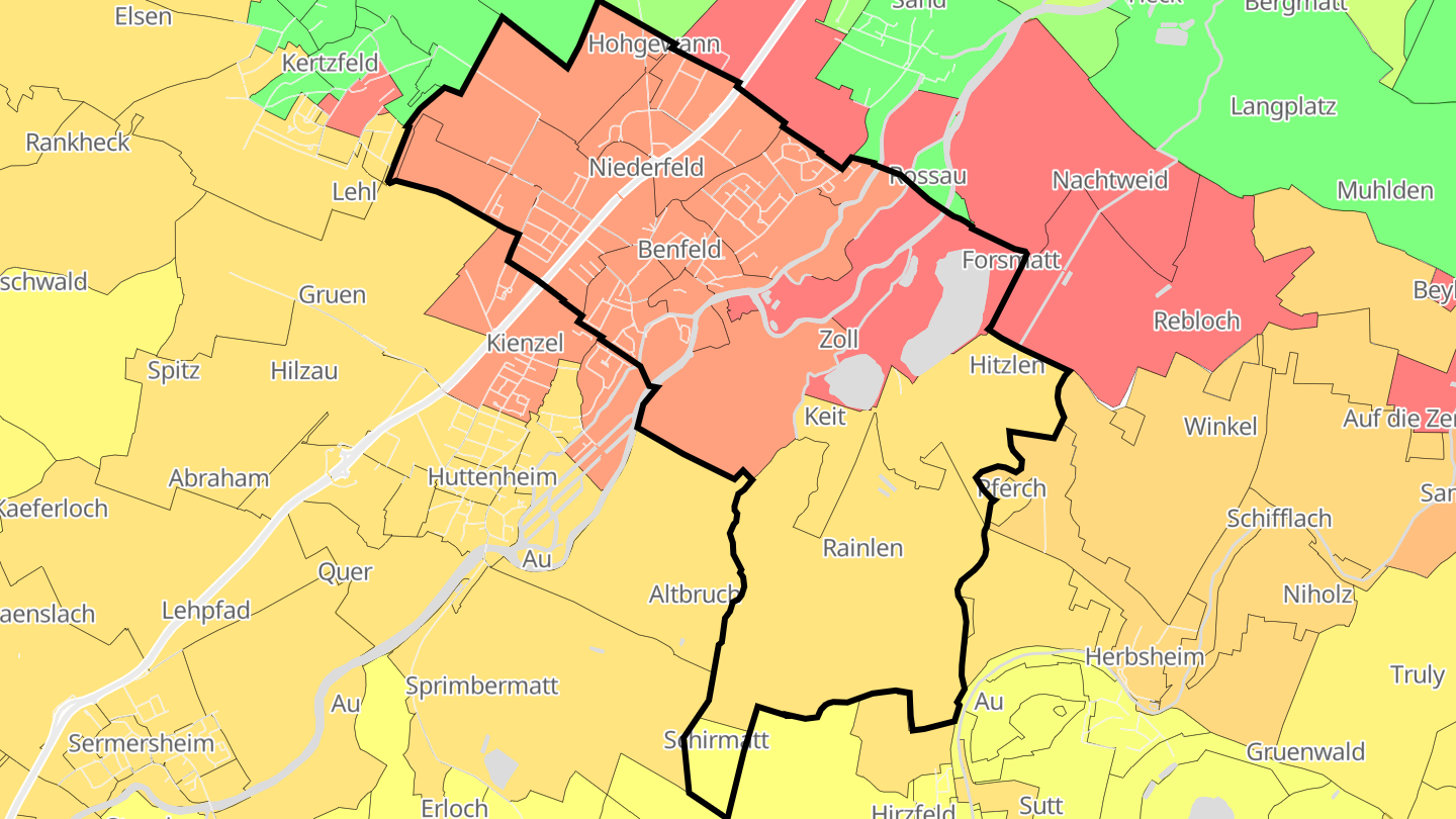 Carte des prix de l'immobilier Benfeld