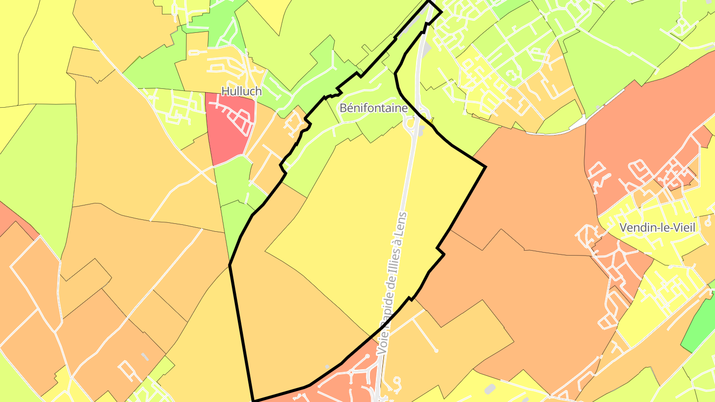Carte des prix de l'immobilier Bénifontaine
