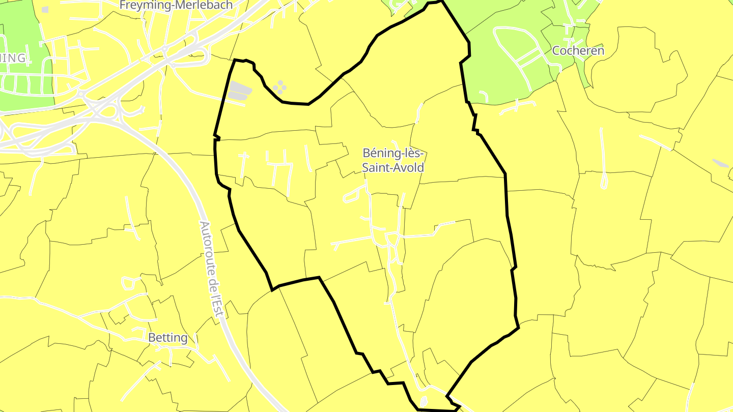 Carte des prix de l'immobilier Béning-lès-Saint-Avold