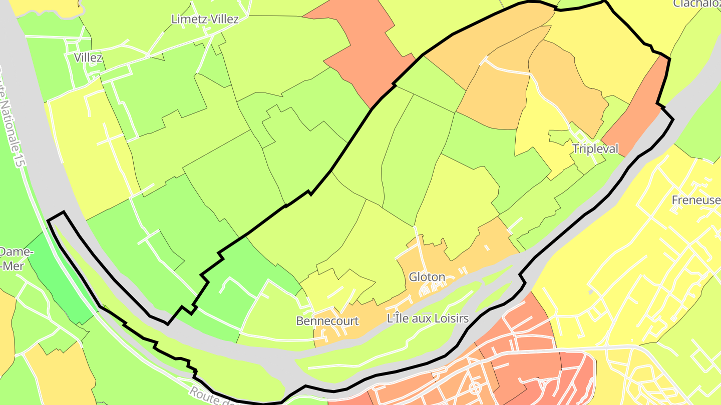 Carte des prix de l'immobilier Bennecourt