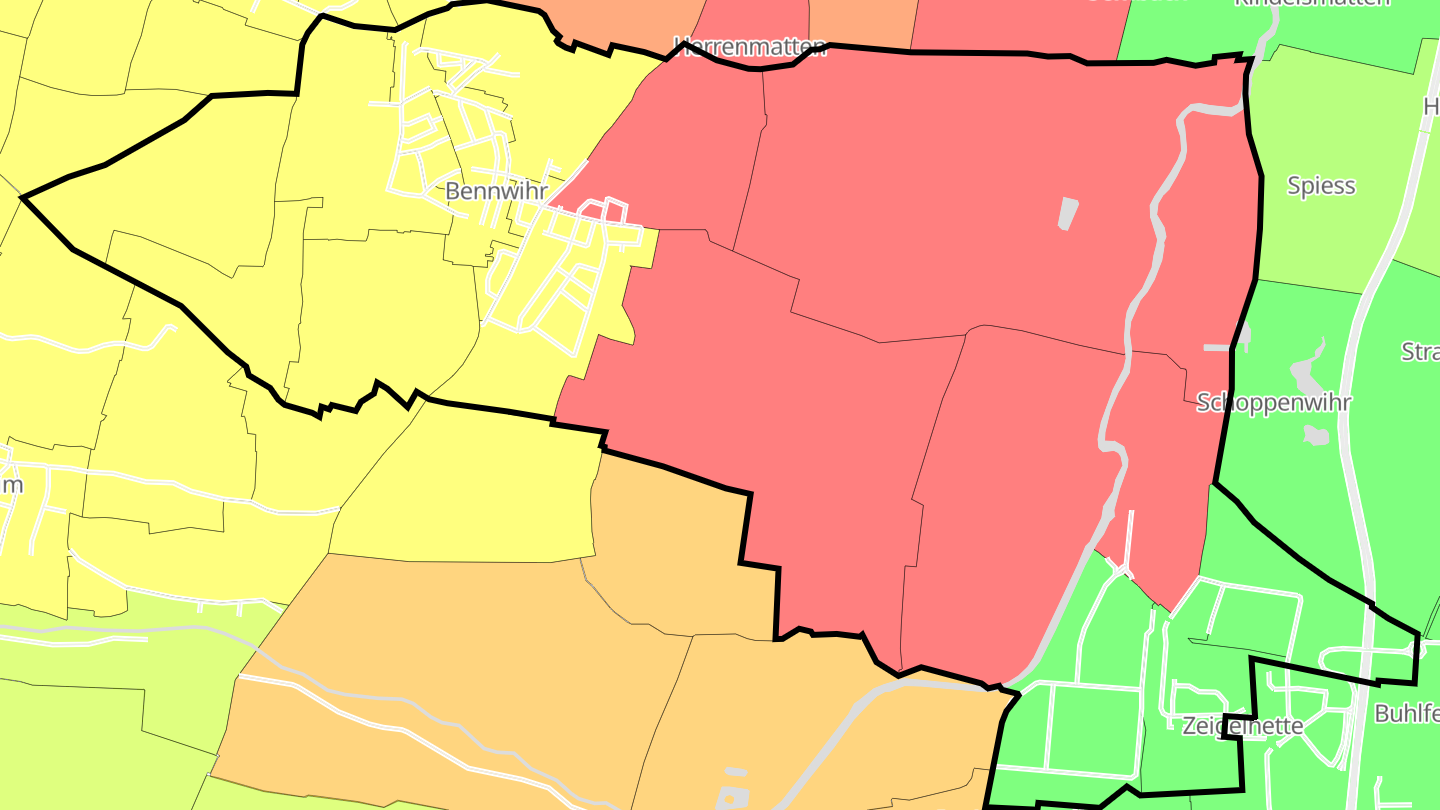 Carte des prix de l'immobilier Bennwihr