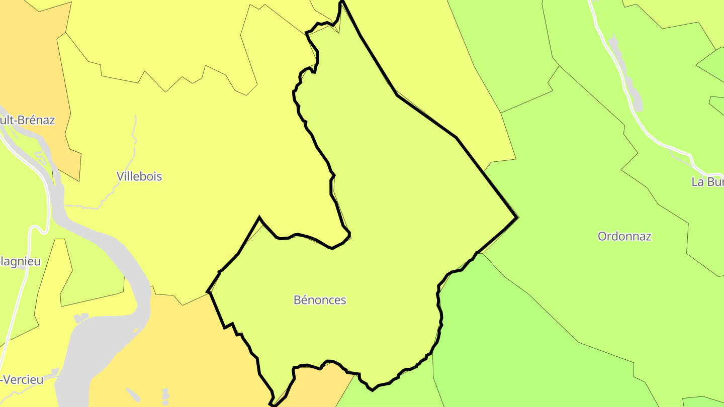 Carte des prix de l'immobilier Bénonces