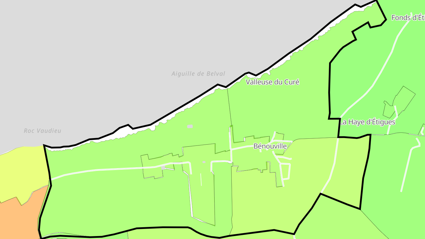Carte des prix de l'immobilier Bénouville