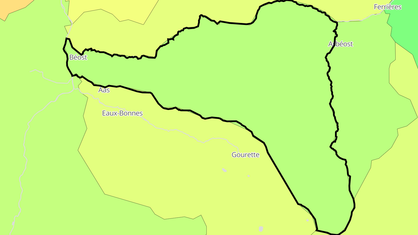 Carte des prix de l'immobilier Béost