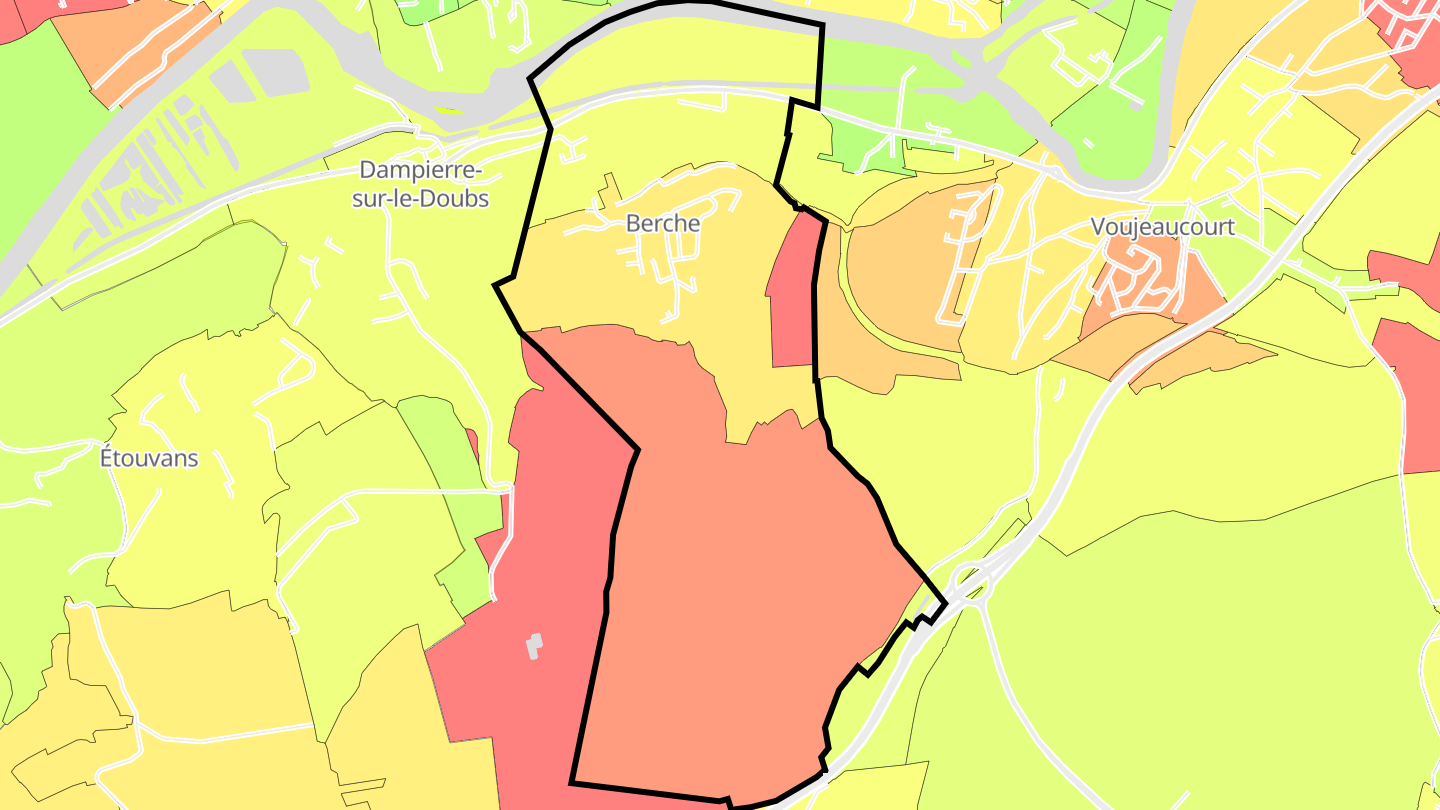 Carte des prix de l'immobilier Berche