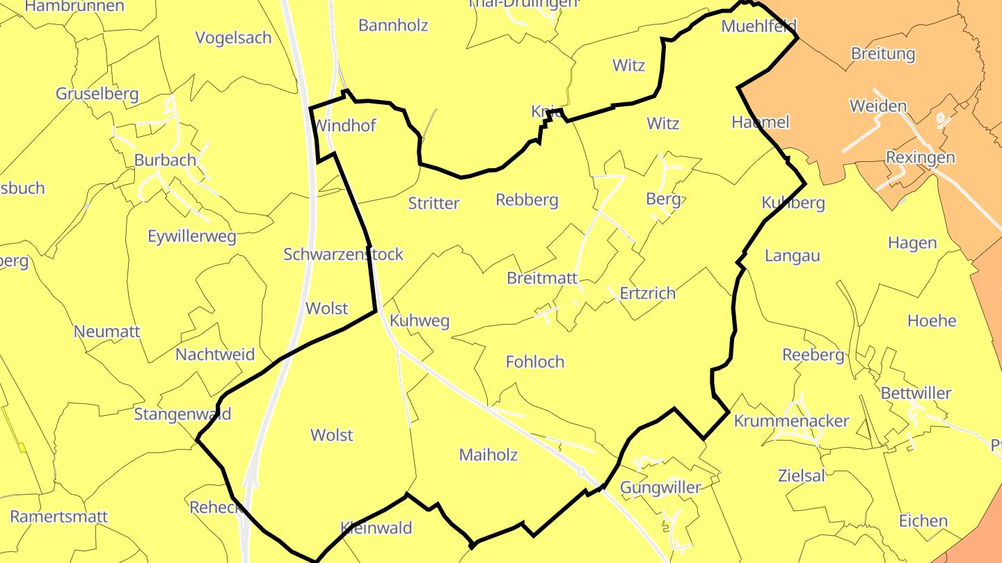Carte des prix de l'immobilier Berg