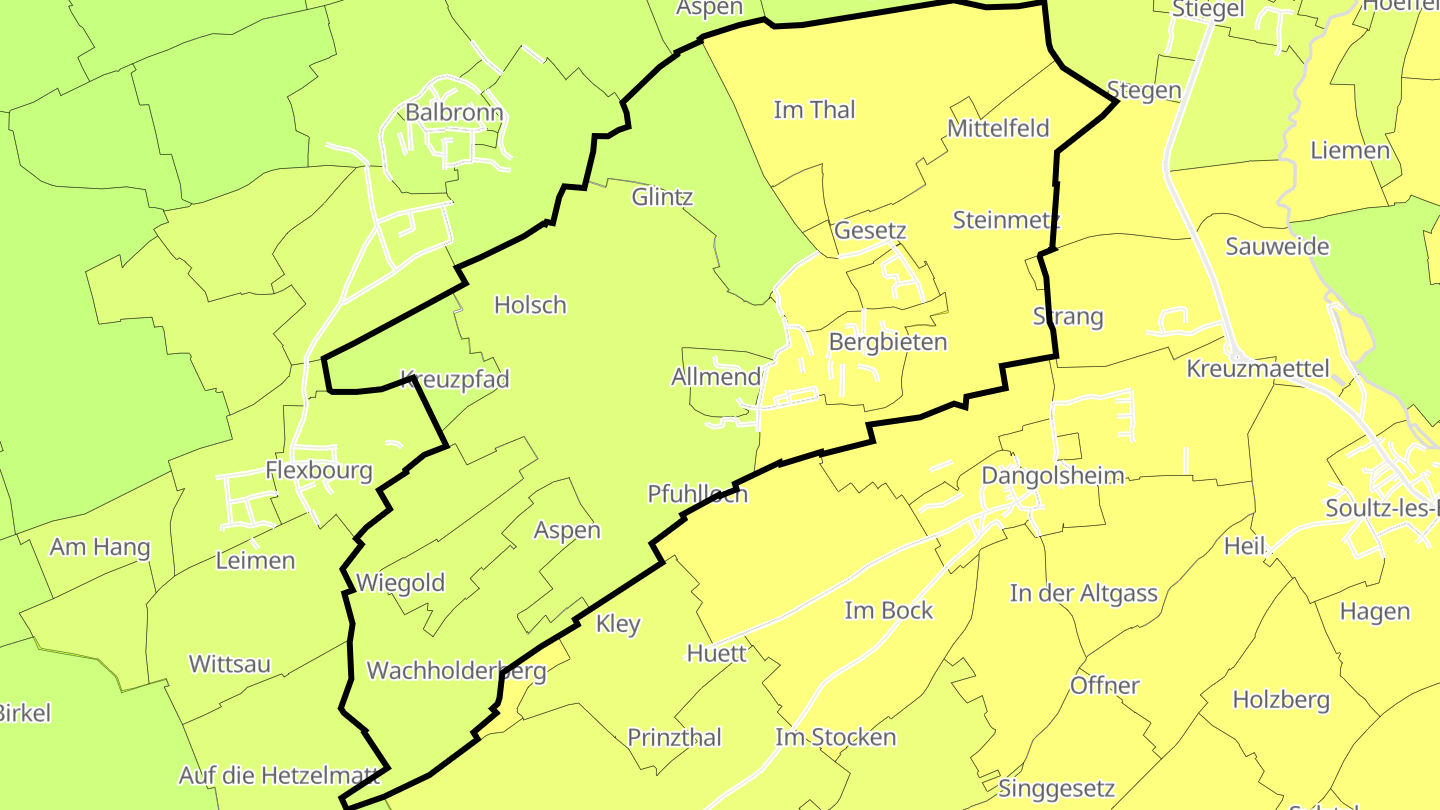 Carte des prix de l'immobilier Bergbieten
