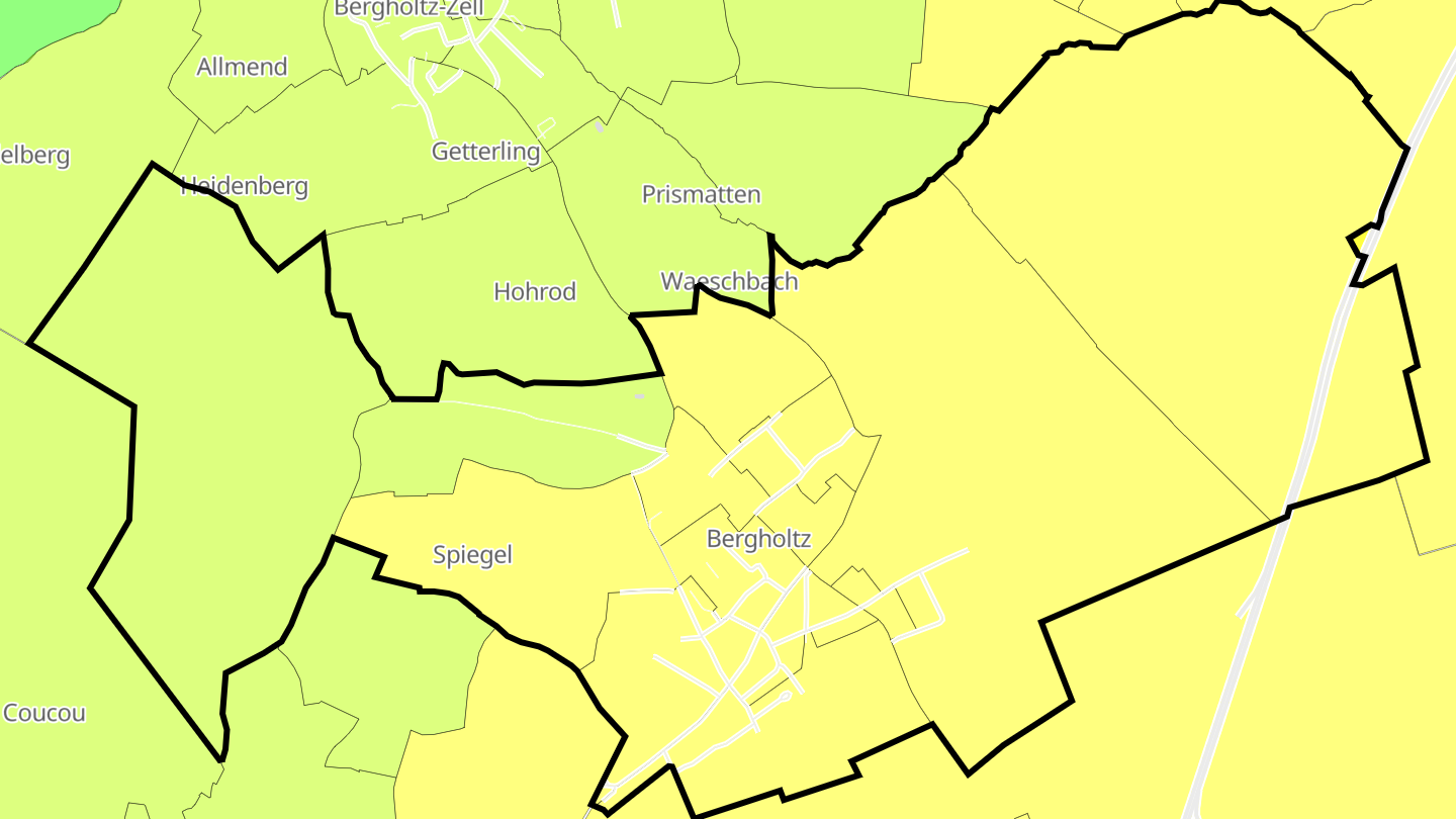 Carte des prix de l'immobilier Bergholtz