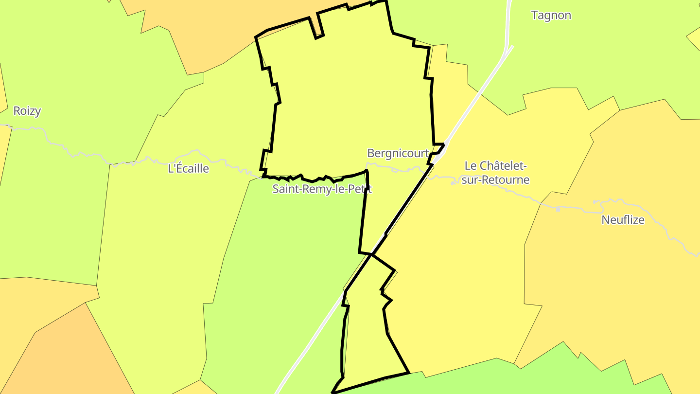 Carte des prix de l'immobilier Bergnicourt