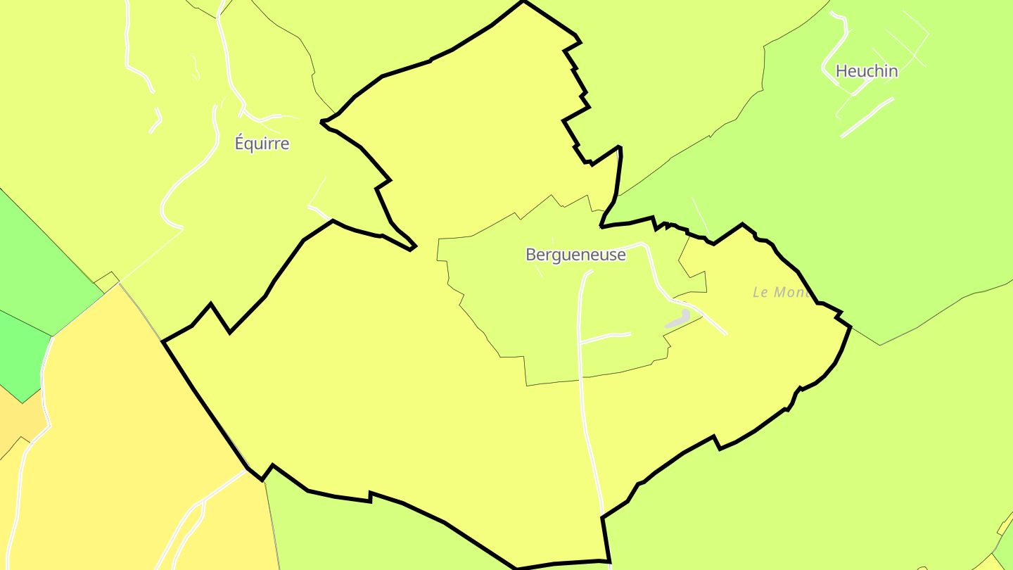 Carte des prix de l'immobilier Bergueneuse