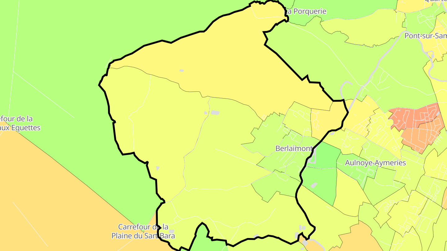 Carte des prix de l'immobilier Berlaimont