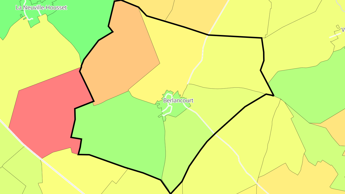 Carte des prix de l'immobilier Berlancourt