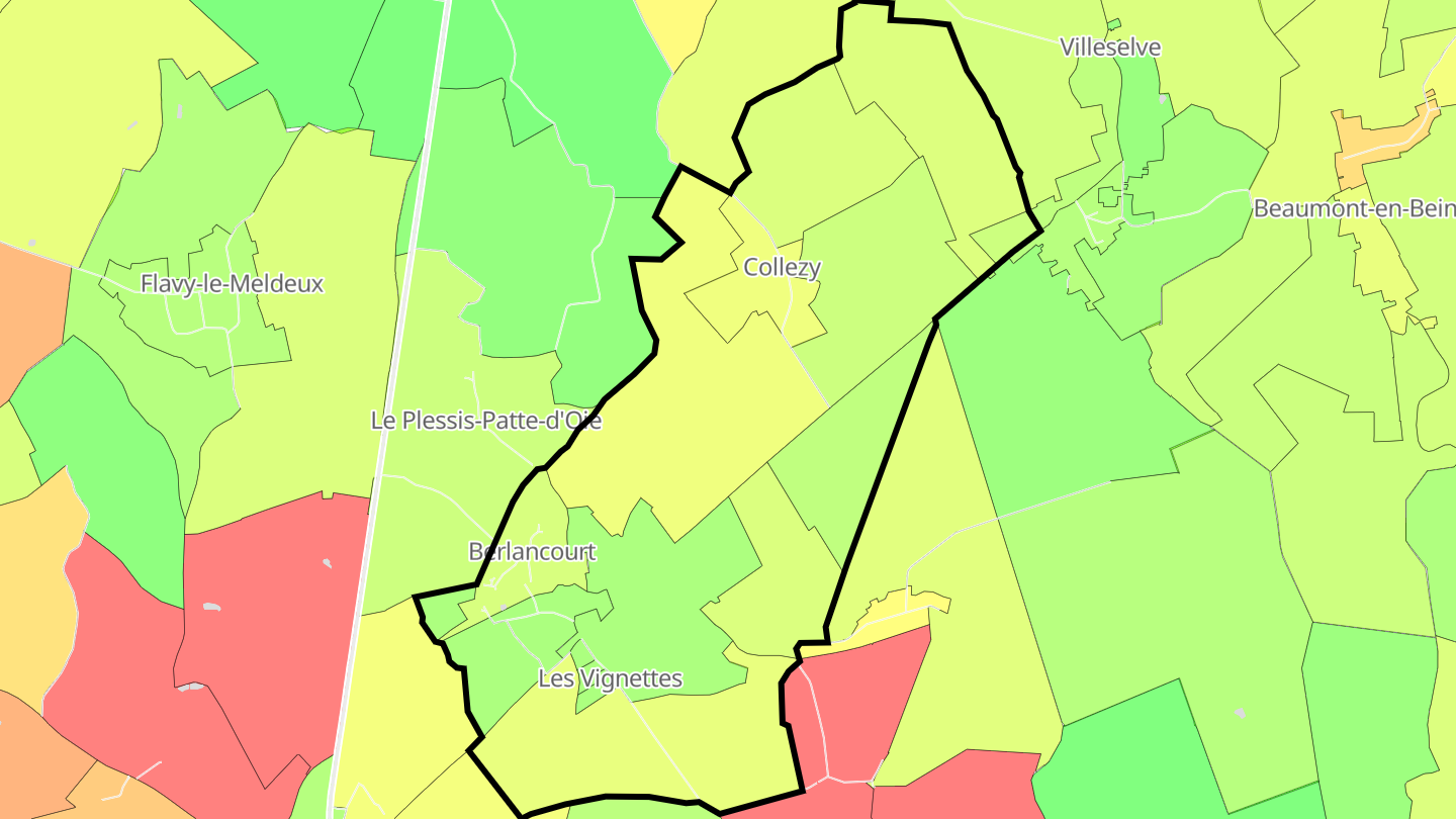 Carte des prix de l'immobilier Berlancourt