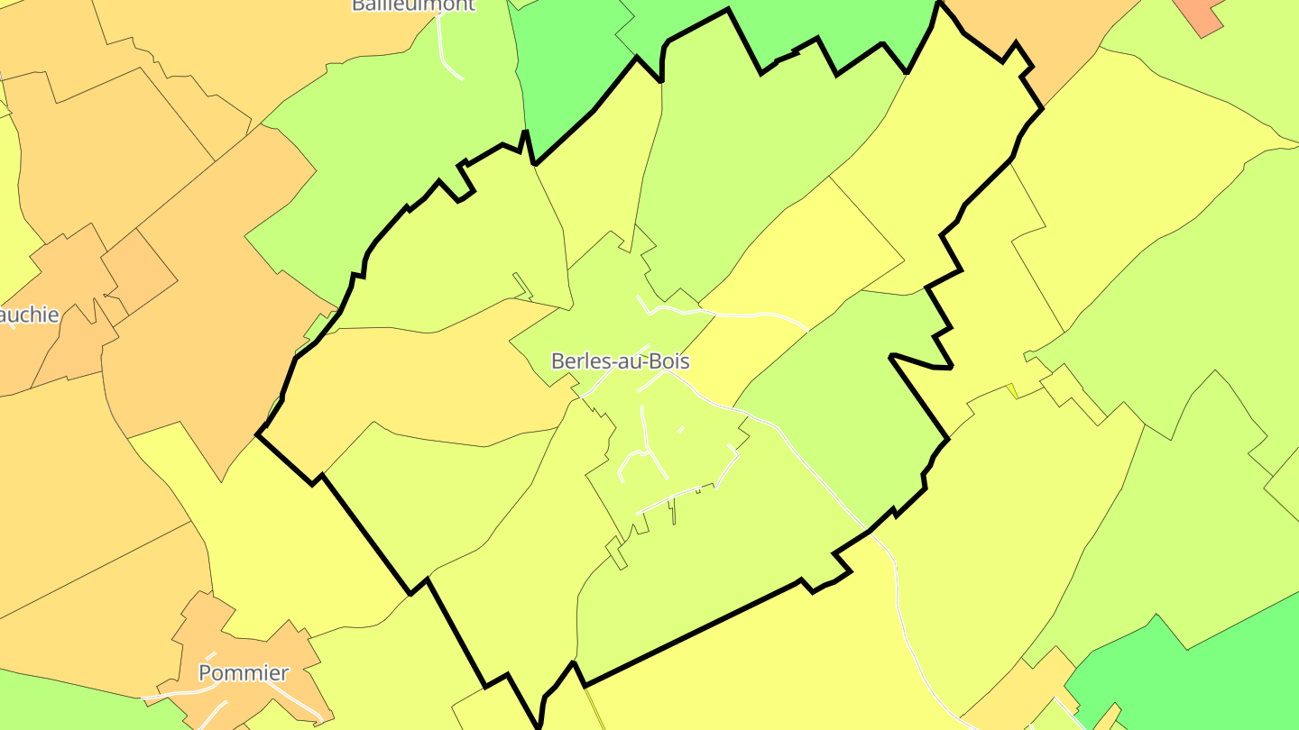 Carte des prix de l'immobilier Berles-au-Bois