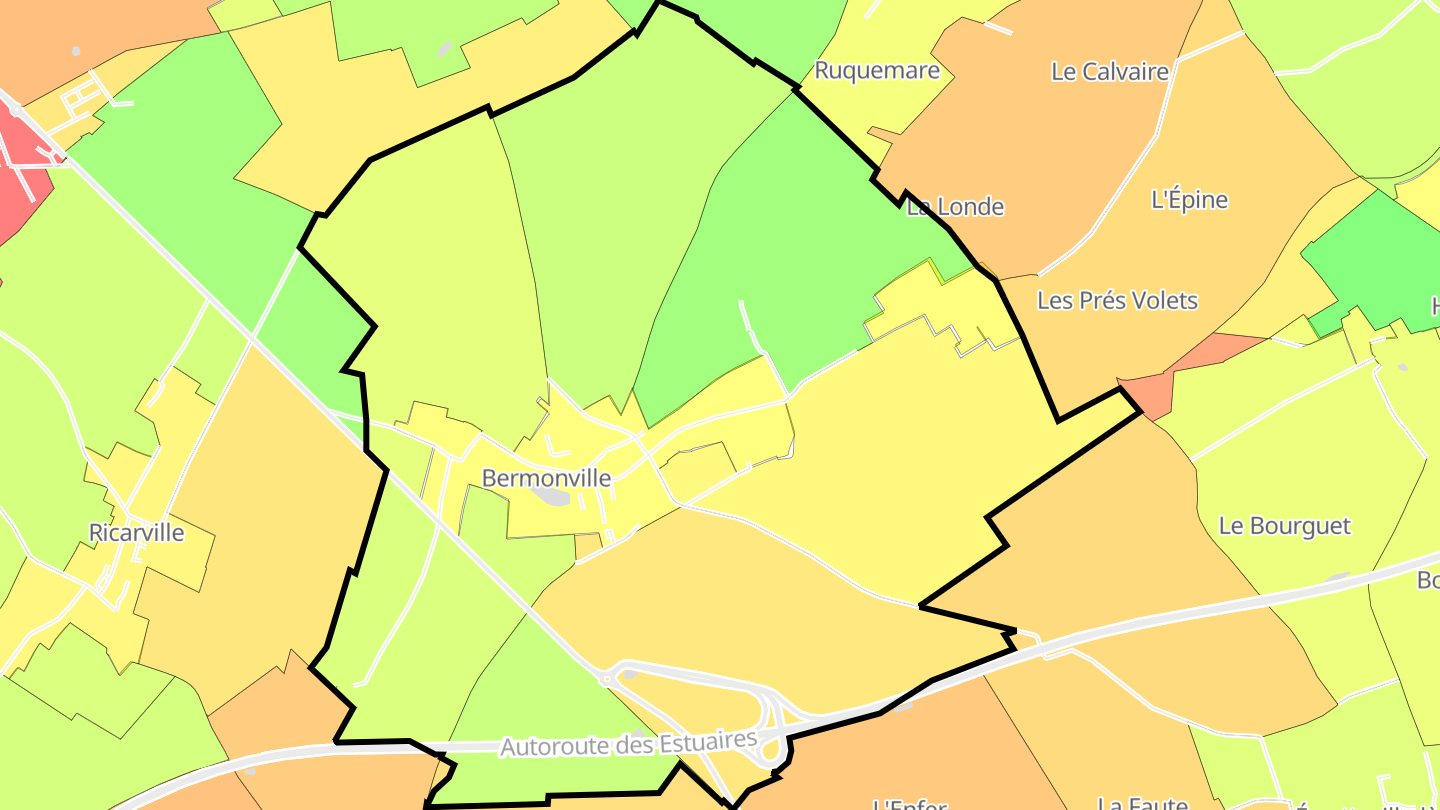 Carte des prix de l'immobilier Bermonville