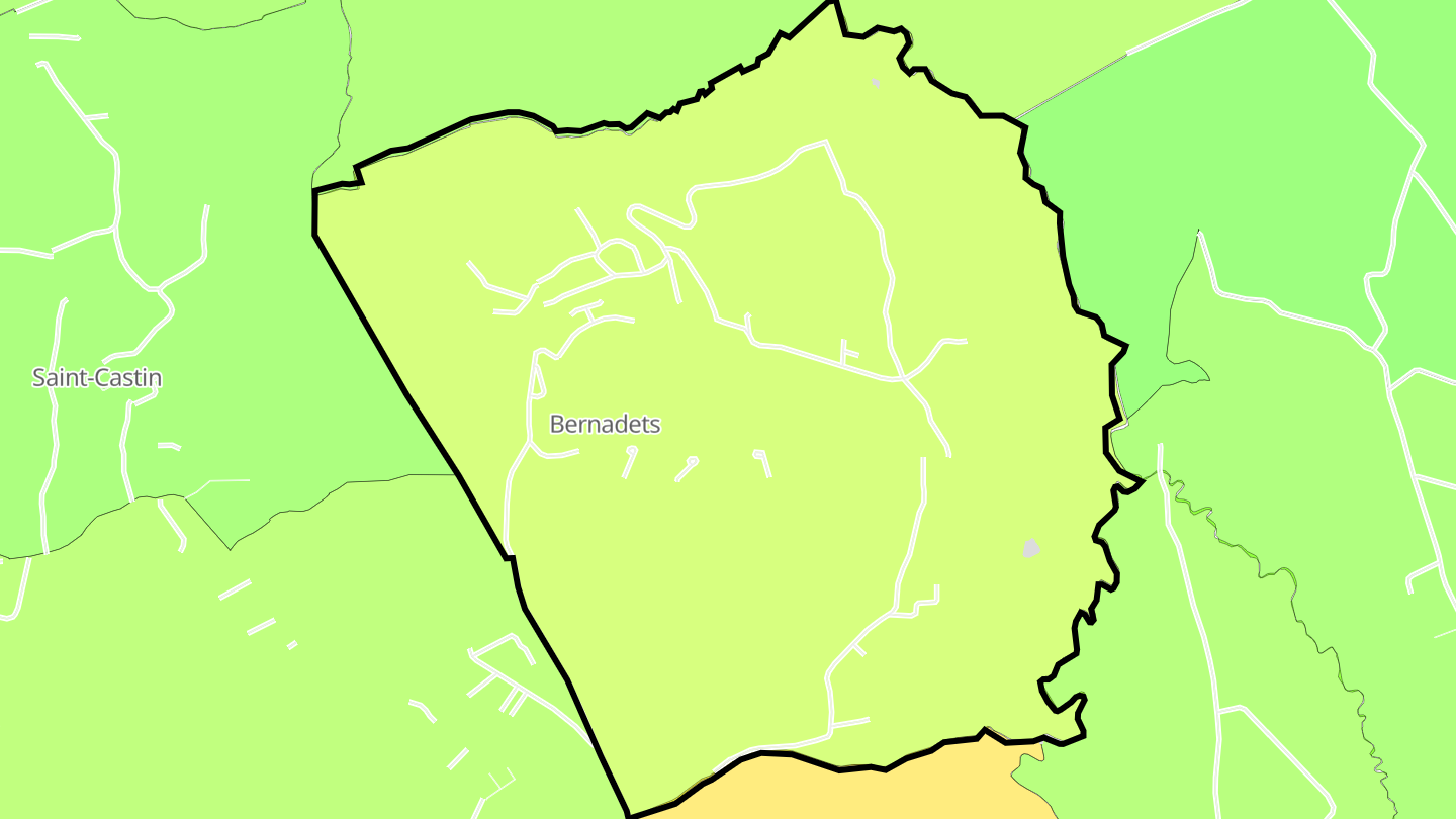 Carte des prix de l'immobilier Bernadets