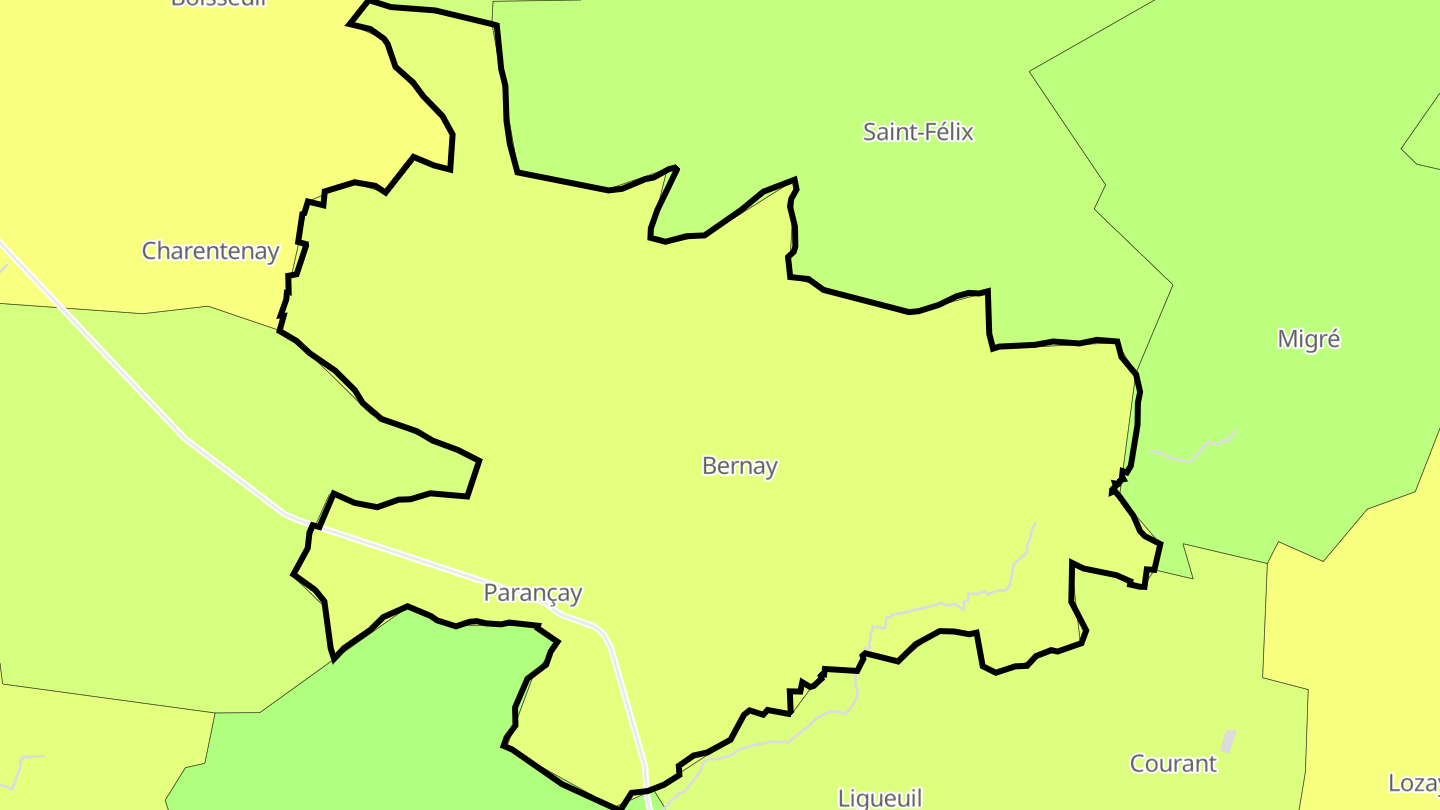 Carte des prix de l'immobilier Bernay-Saint-Martin