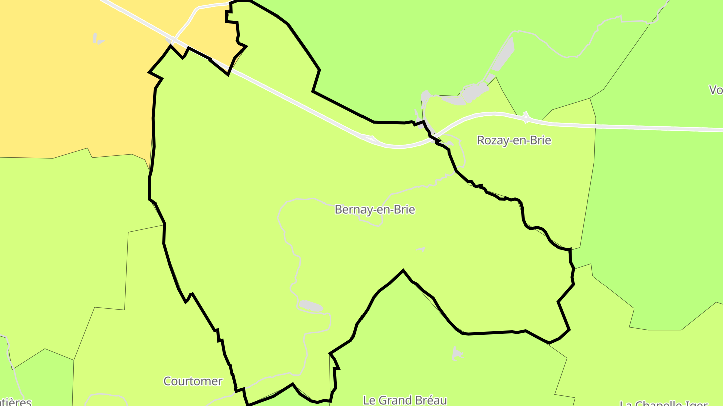 Carte des prix de l'immobilier Bernay-Vilbert