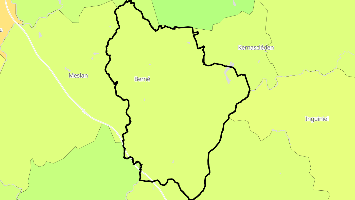 Carte des prix de l'immobilier Berné