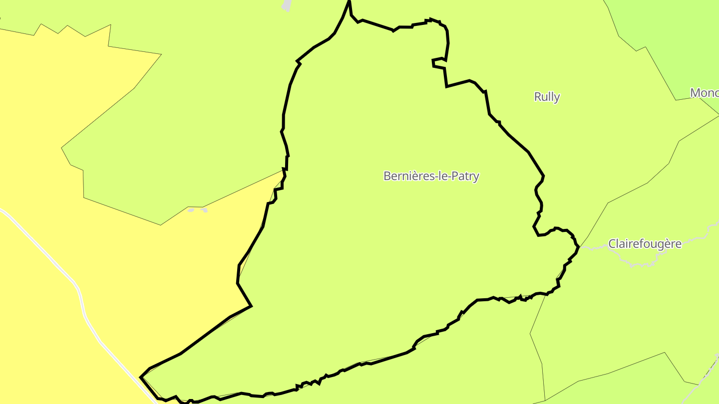 Carte des prix de l'immobilier Bernières-le-Patry