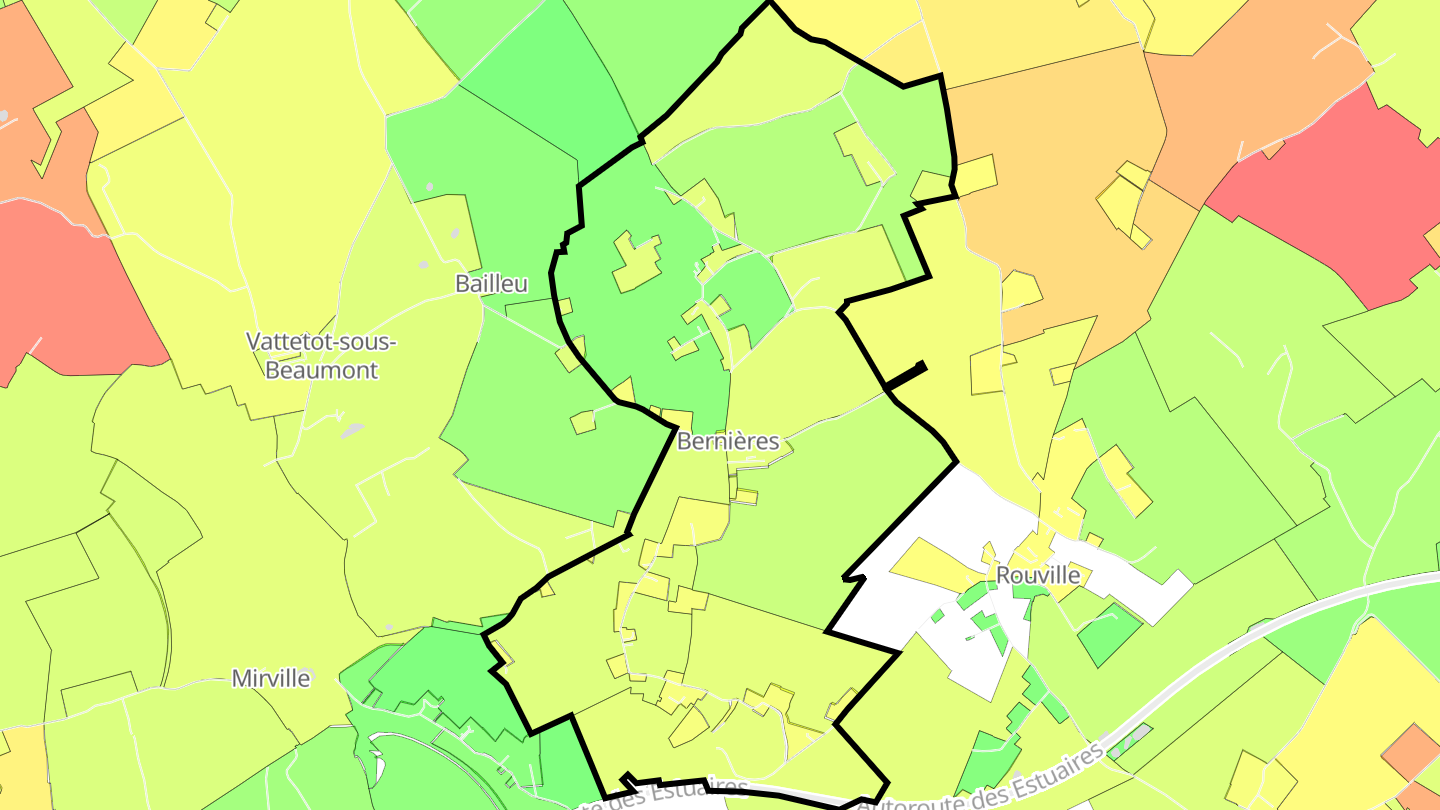 Carte des prix de l'immobilier Bernières