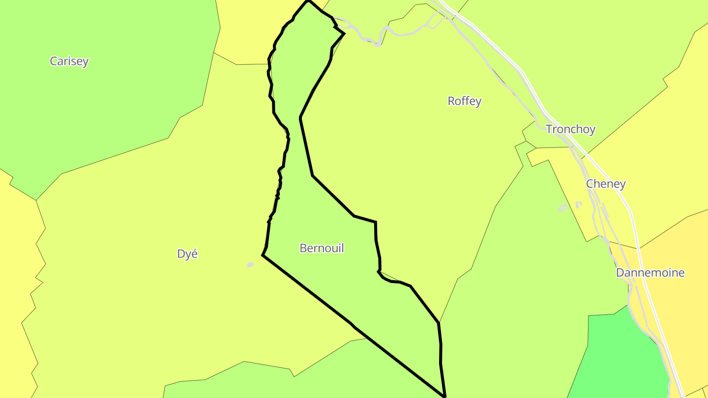Carte des prix de l'immobilier Bernouil