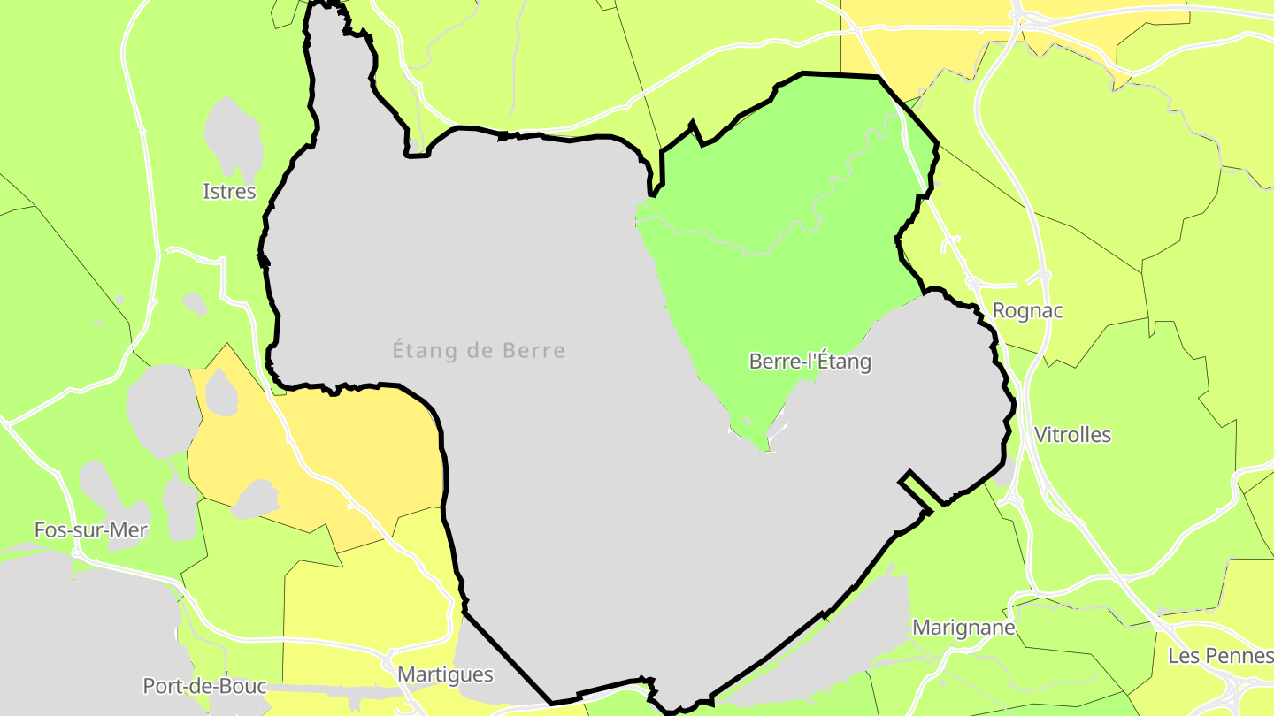 Carte des prix de l'immobilier Berre-l'Étang
