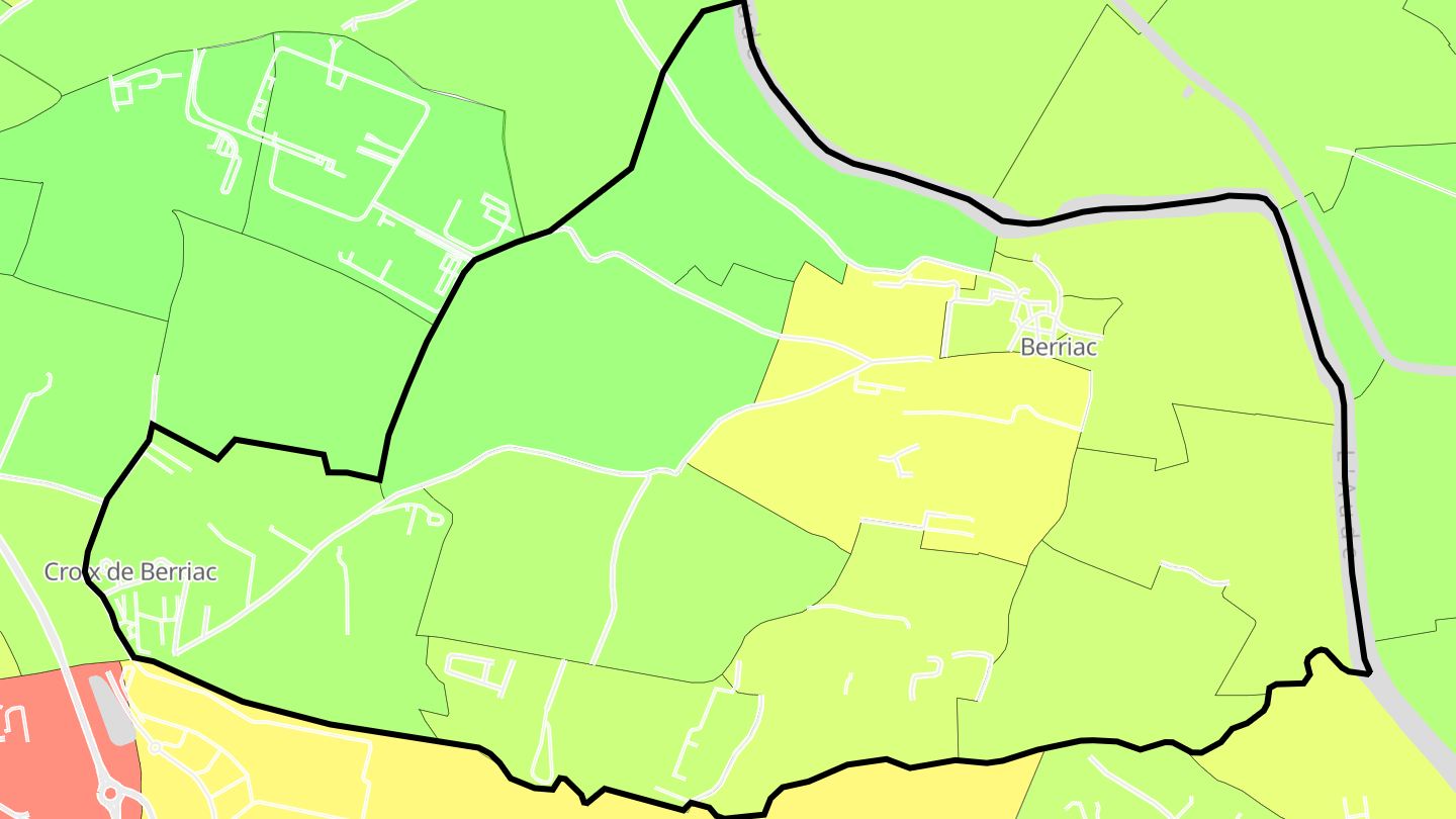 Carte des prix de l'immobilier Berriac