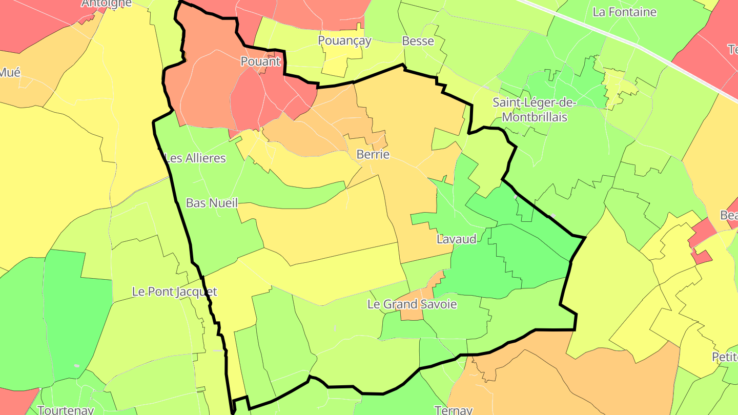 Carte des prix de l'immobilier Berrie