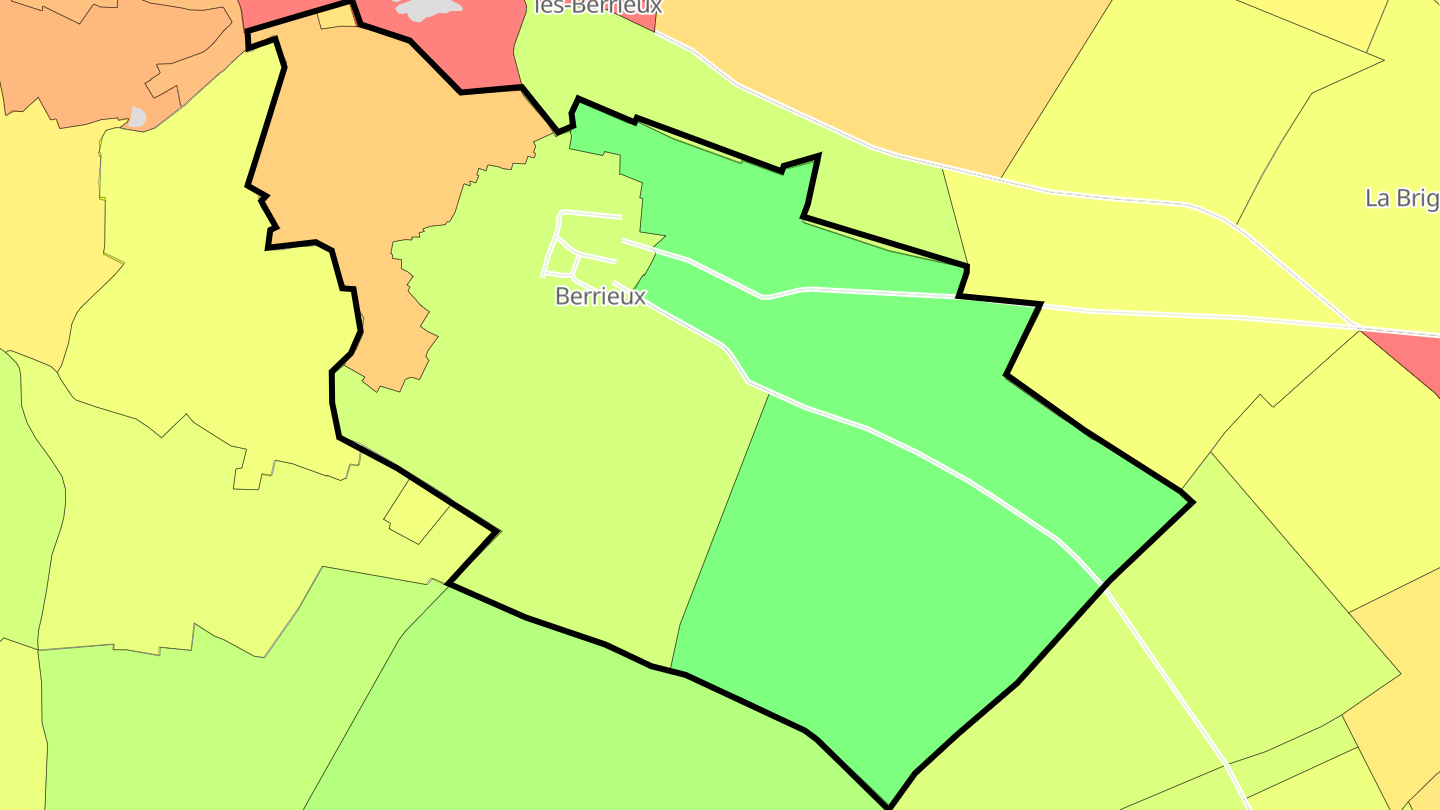 Carte des prix de l'immobilier Berrieux